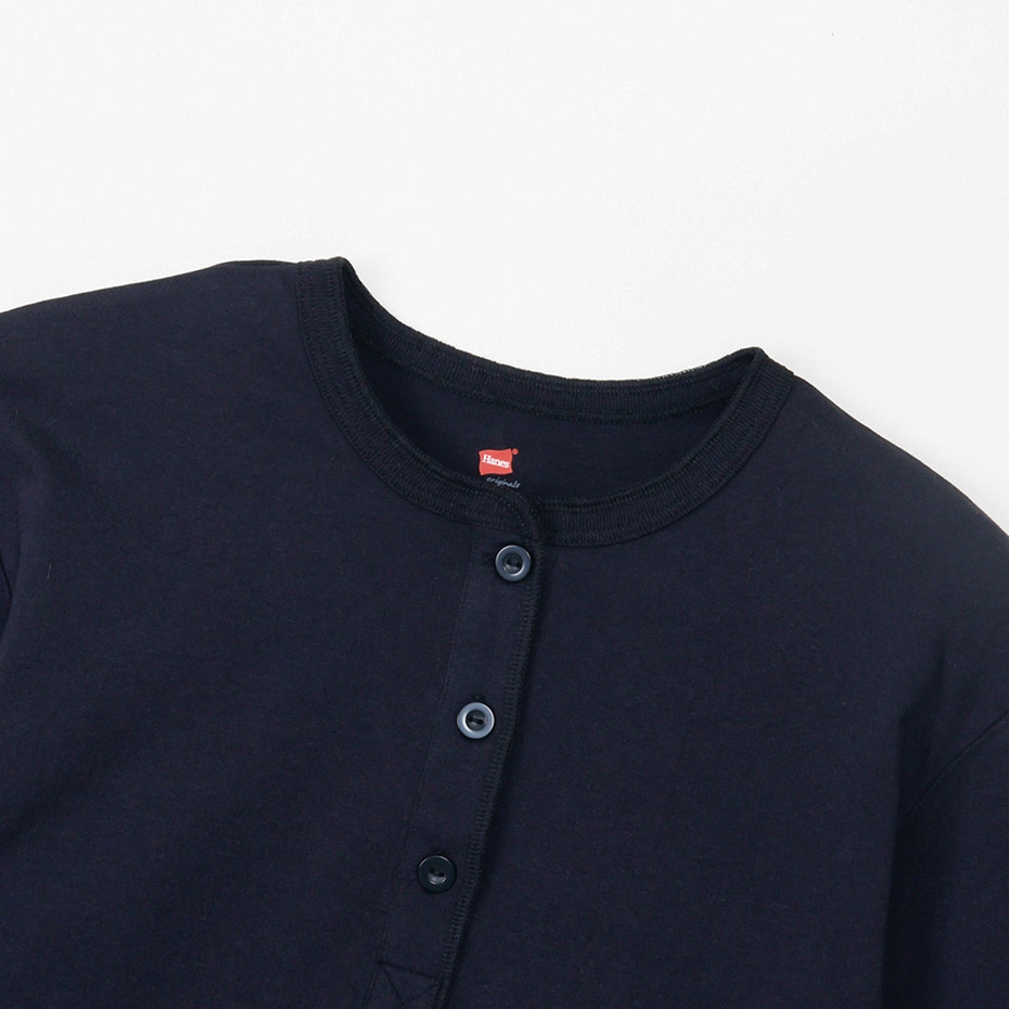 Hanes originalsヘンリーネックロングスリーブTシャツ by THE DODO JEAN 25FW ヘインズ(HW4-C105)