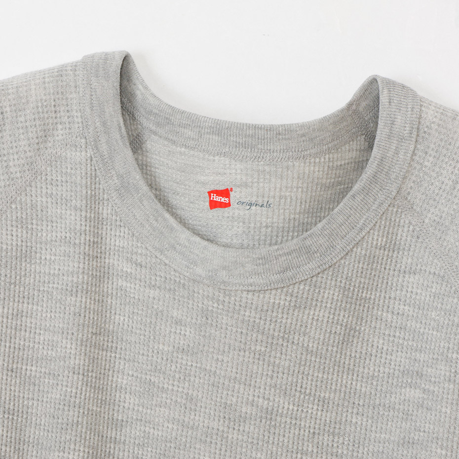 Hanes originals ワッフルクルーネックロングスリーブTシャツ 25FW ヘインズ(HW4-C501)