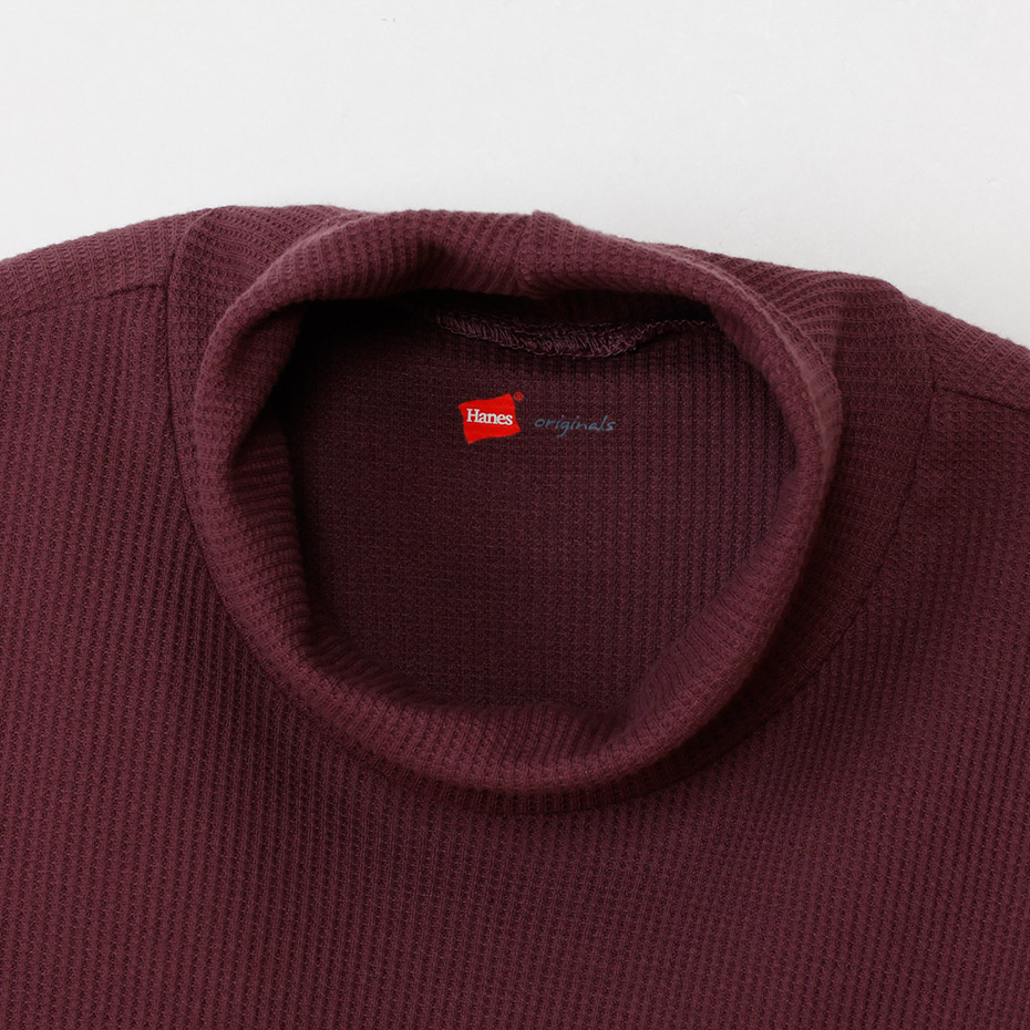 Hanes originals ワッフルタートルネックロングスリーブTシャツ 25FW ヘインズ(HW4-C502)