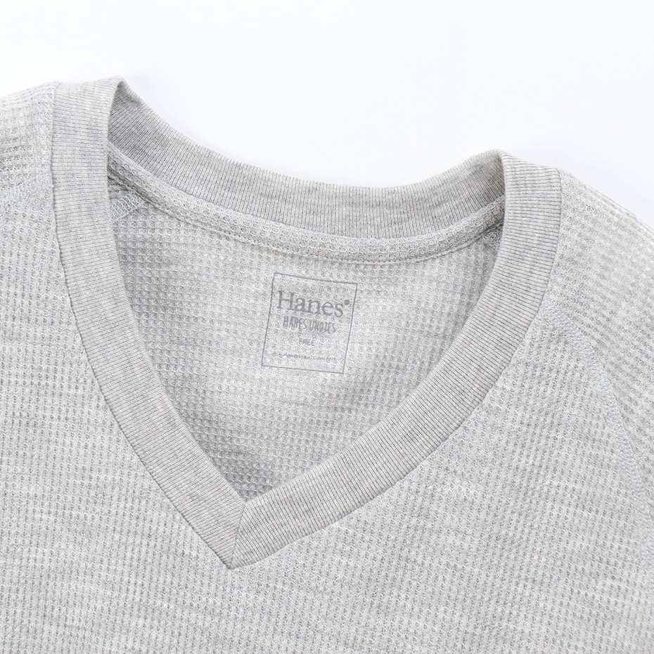 ウィメンズ サーマル VネックTシャツ 19FW Hanes Undies ヘインズ(HW4-Q502)