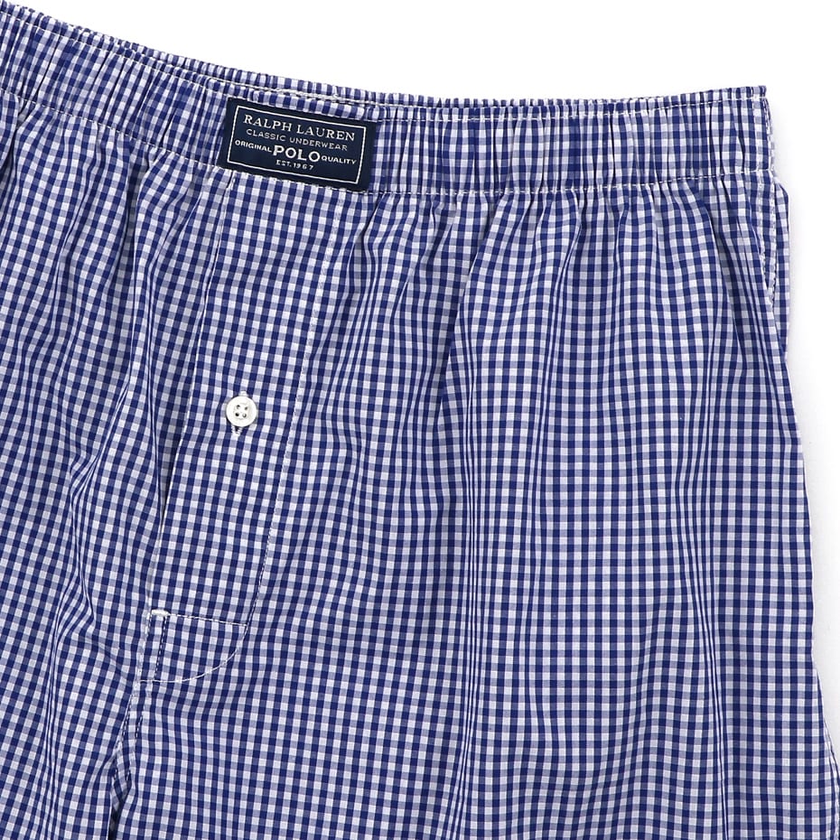 Blue Mini Gigham トランクス 20SS ポロ ラルフ ローレン【前開き】(RM4-Q301)