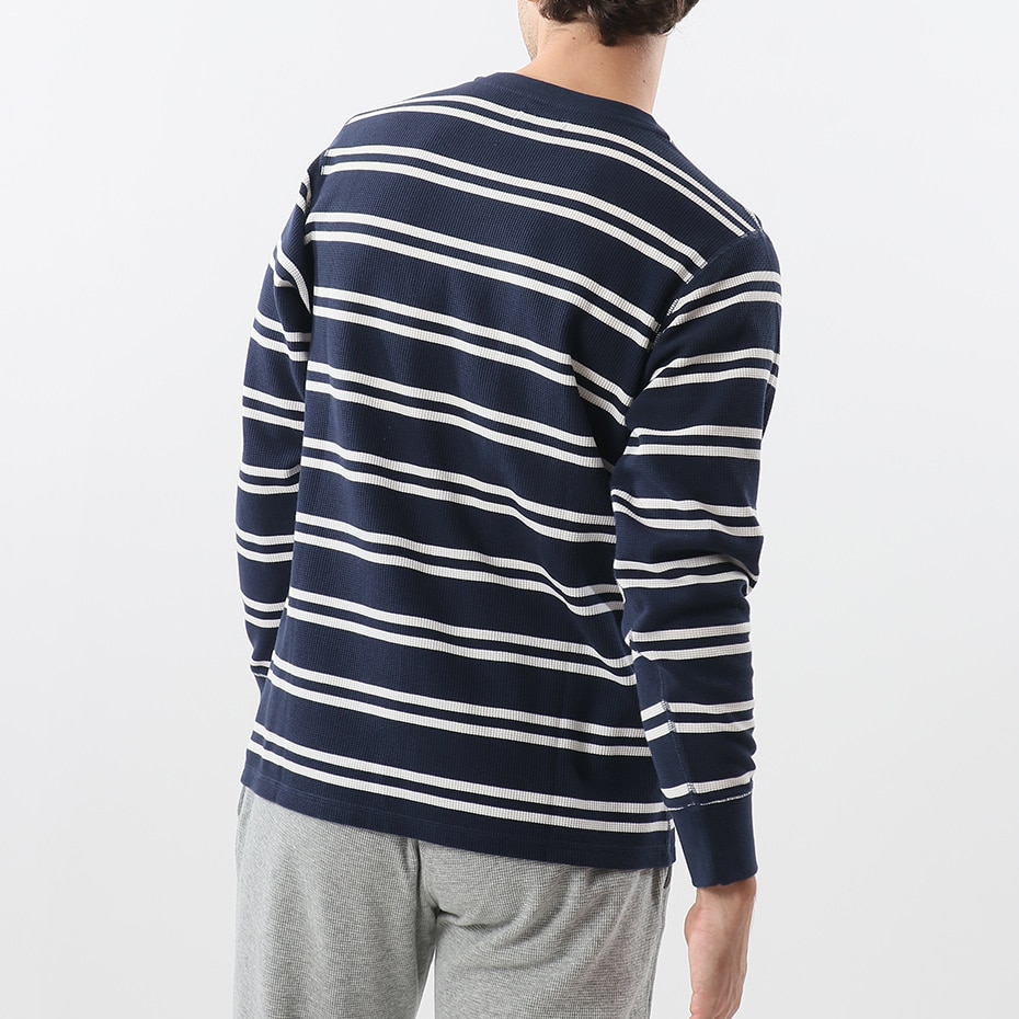 ストライプ ロングスリーブ ワッフルTシャツ 20FW ポロ ラルフ ローレン(RM8-S303)