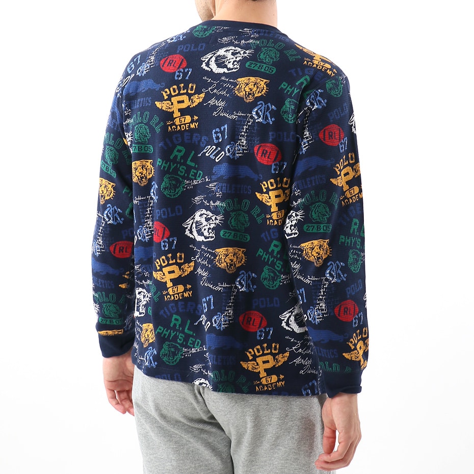 プリント ロングスリーブ ワッフルTシャツ 20FW ポロ ラルフ ローレン(RM8-S304)