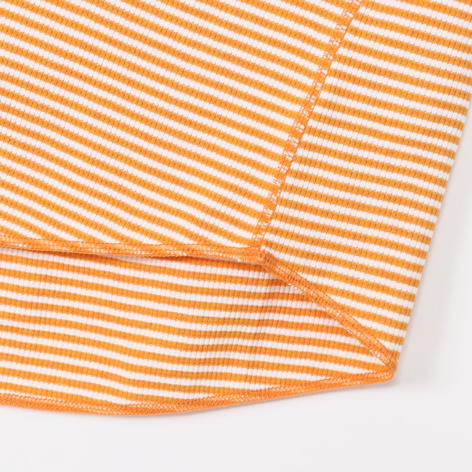 ボーダーワッフルTシャツ 20SS Hanes colors ヘインズ(HM1-R102)