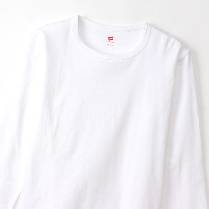 ヘインズ プレミアム クルーネック リブロングスリーブTシャツ 20FW PREMIUM ヘインズ(HM4-S001)
