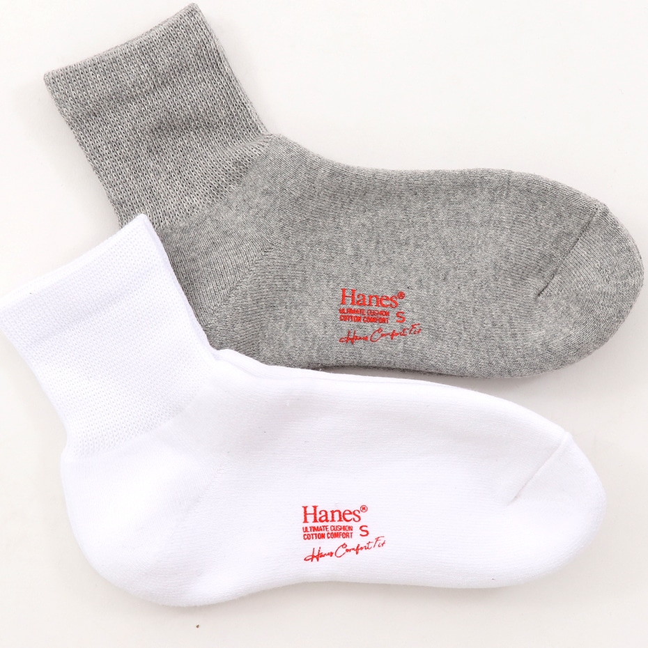 2足組 ロークルーソックス COMFORT FIT【フルパイル】 ヘインズ(HMSBP101)