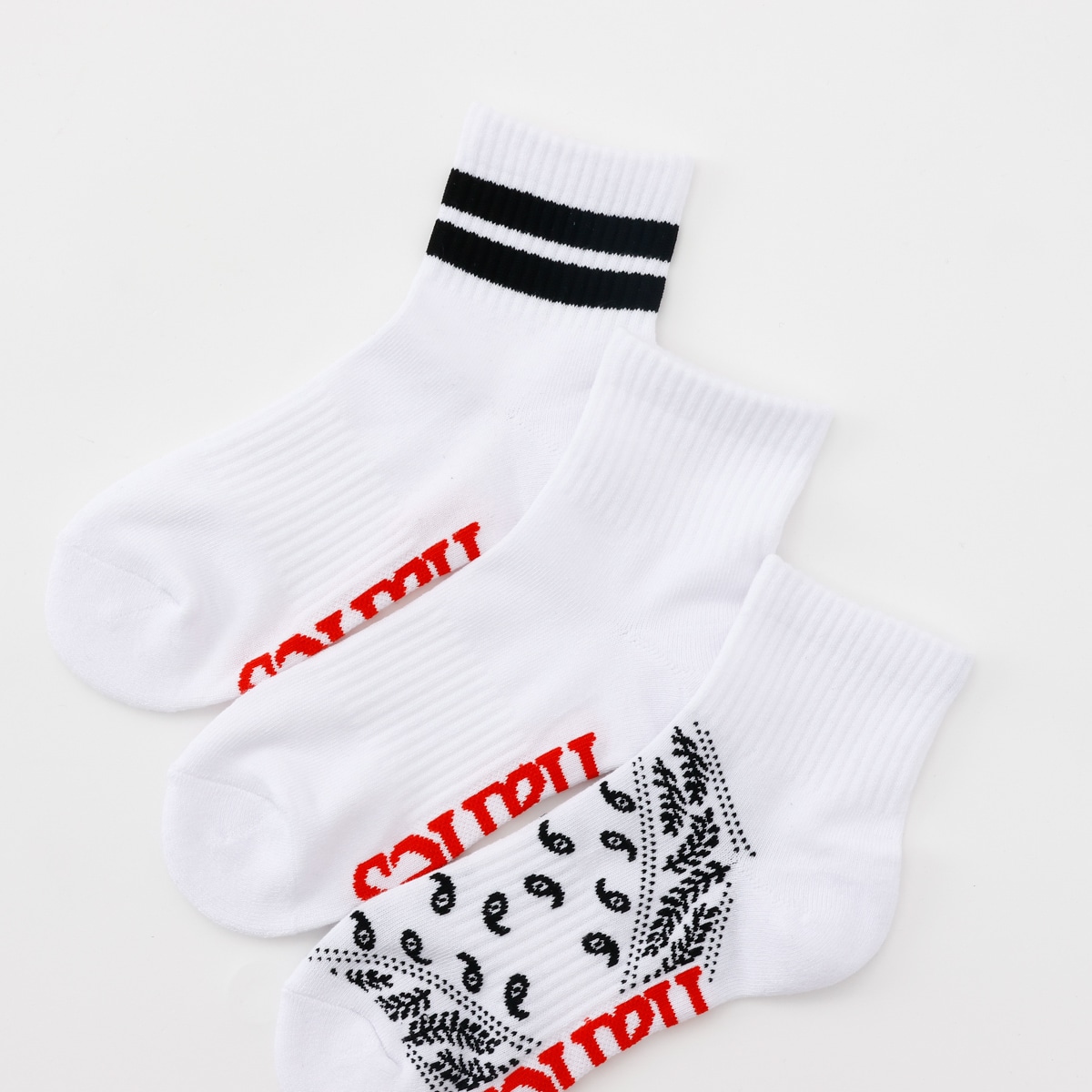 3足組 クォーターレングスソックス【つま先・踵パイル】25SS ヘインズ(HMSCB202)