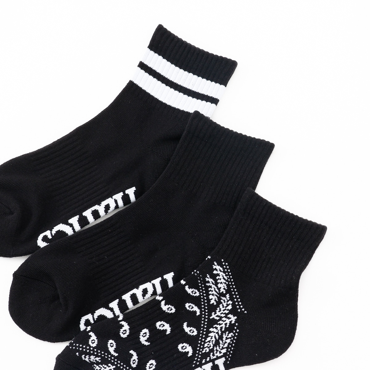 3足組 クォーターレングスソックス【つま先・踵パイル】25SS ヘインズ(HMSCB202)
