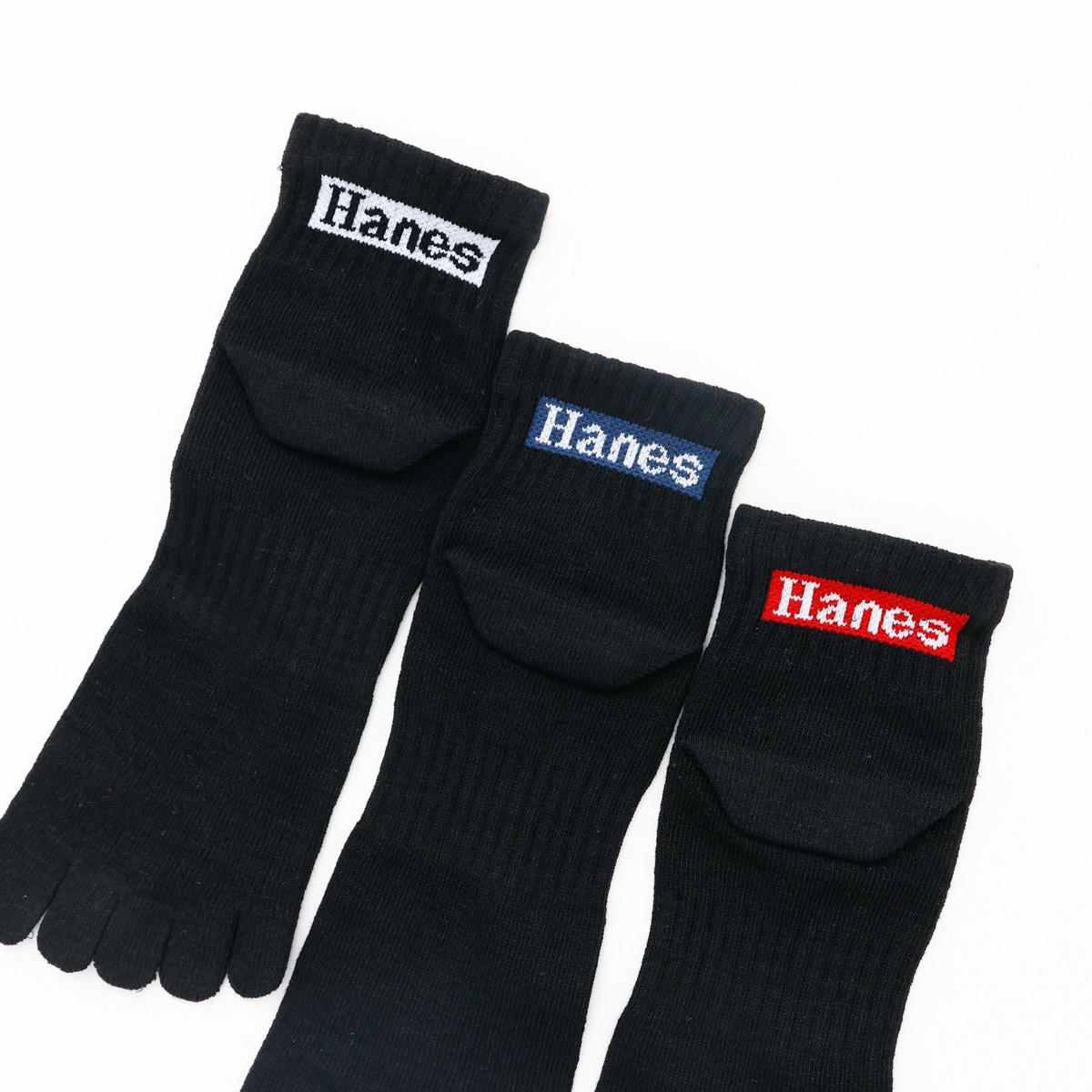 3足組 ショートレングスソックス【ノンパイル】25SS ヘインズ(HMSCB301)