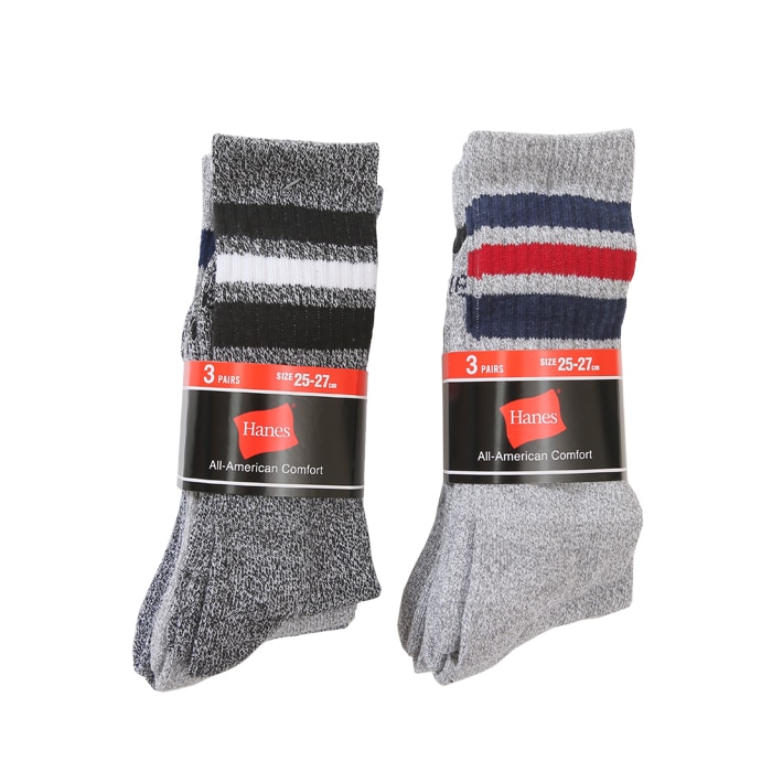 3足組 フルレングスソックス【ハーフパイル】 17FW ヘインズ(HMSCJ009)