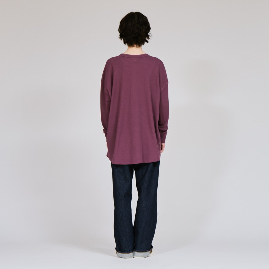 Hanes originals ワッフルヘンリーネックロングスリーブTシャツ 25FW ヘインズ(HW4-C104)