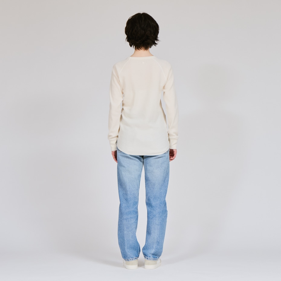 Hanes originals ワッフルクルーネックロングスリーブTシャツ 25FW ヘインズ(HW4-C501)