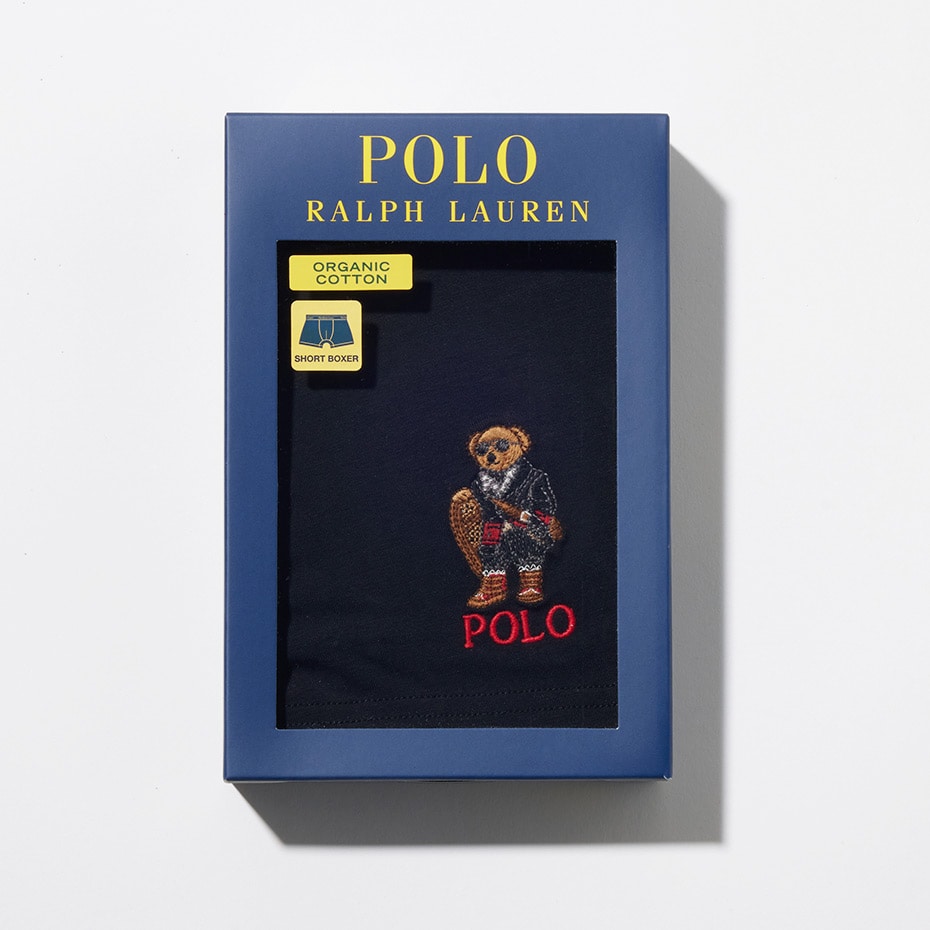 ショートボクサーブリーフ ホリデーベア刺繍 25FH ポロ ラルフ ローレン【前閉じ】(RM3-C103S)