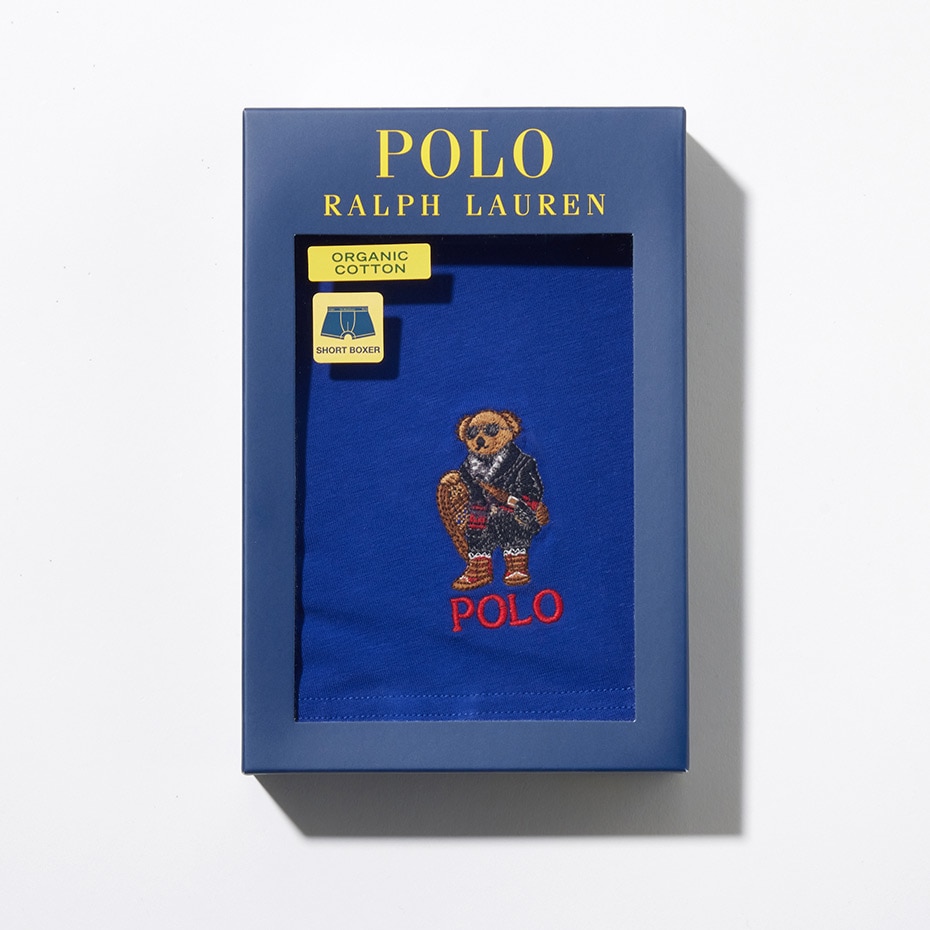 ショートボクサーブリーフ ホリデーベア刺繍 25FH ポロ ラルフ ローレン【前閉じ】(RM3-C103S)