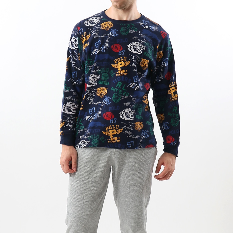 プリント ロングスリーブ ワッフルTシャツ 20FW ポロ ラルフ ローレン(RM8-S304)