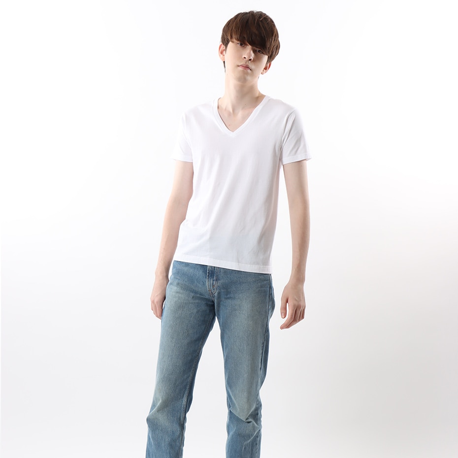 ジャパンフィット【2枚組】VネックTシャツ 5.3oz 20FW Japan Fit ヘインズ(H5315)