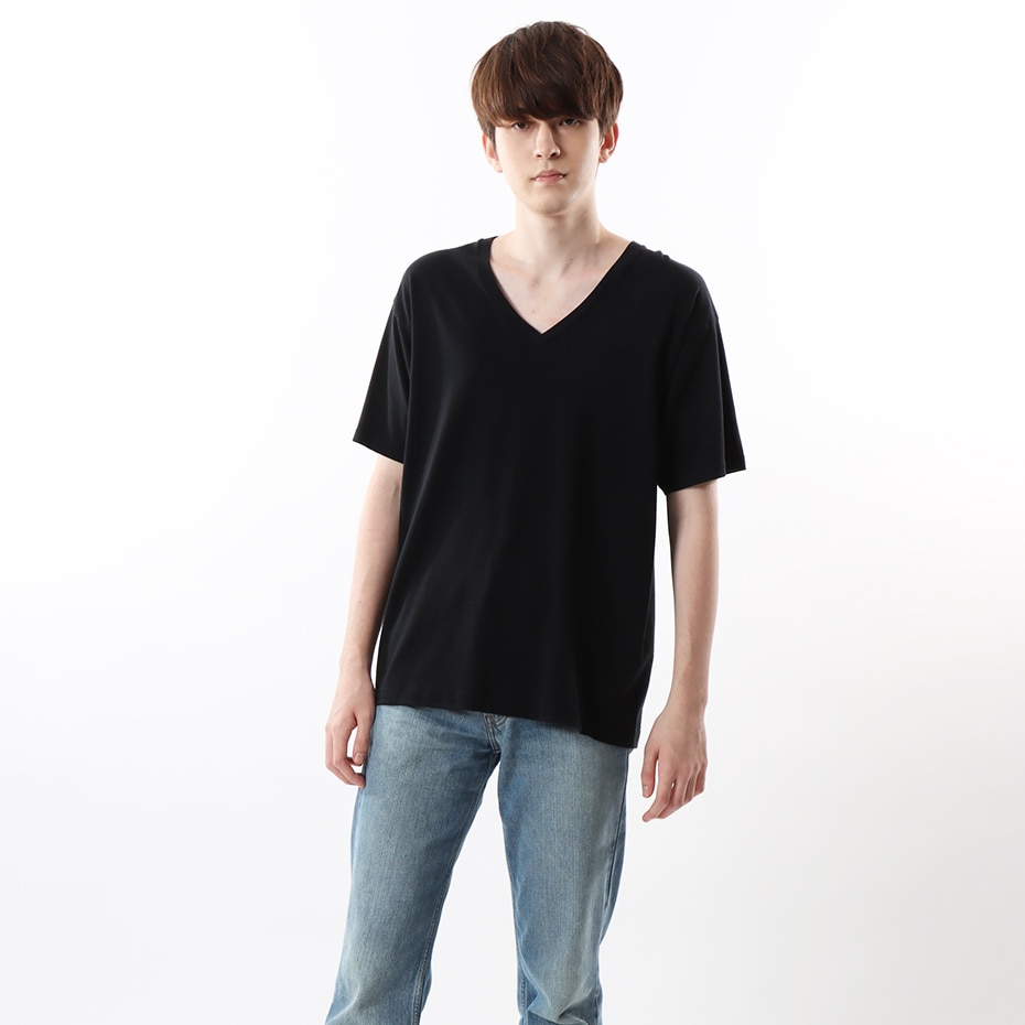 ジャパンフィット【2枚組】VネックTシャツ 5.3oz 19FW Japan Fit ヘインズ(H5325)