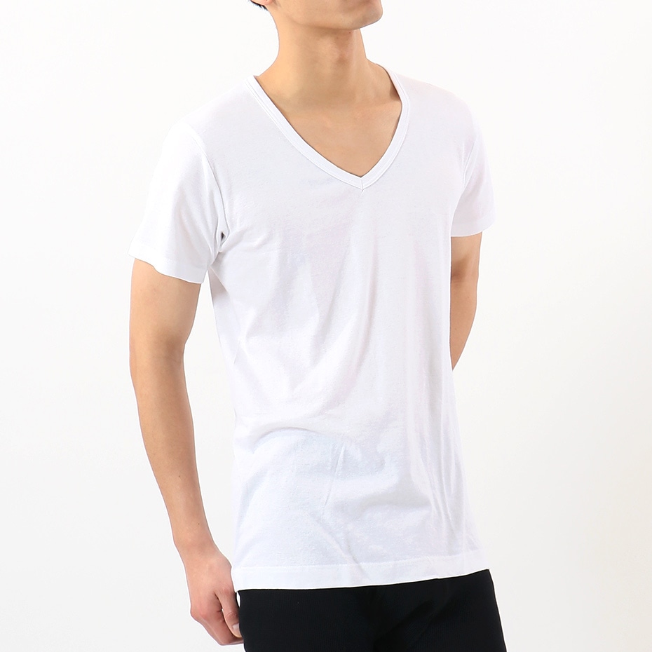 大きいサイズ 【2枚組】ビズ魂 VネックTシャツ 18FW 魂シリーズ ヘインズ(HM1-M702)