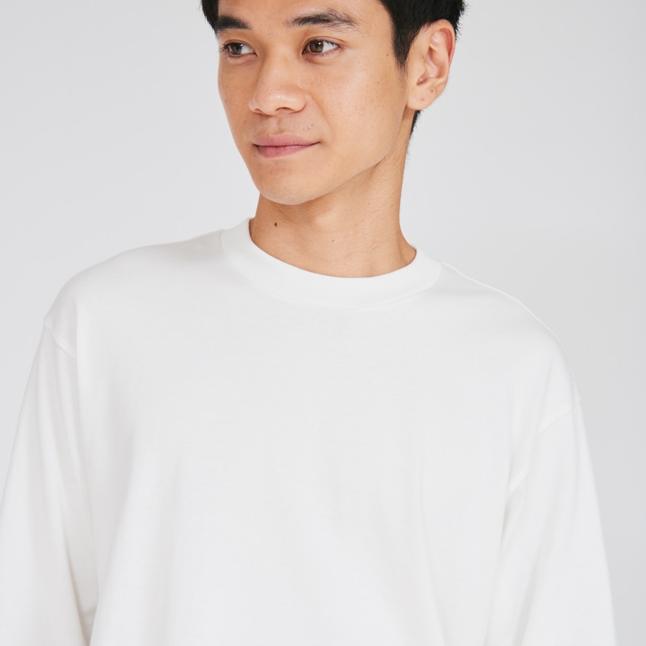 Hanes T-SHIRTS SHIRO �N���[�l�b�N�����O�X���[�uT�V���c 25FW �w�C���Y(HM4-A201)