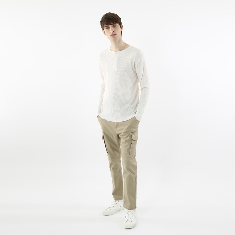 サーマルヘンリーネックロングスリーブTシャツ 17FW ヘインズ(HM4-G503)