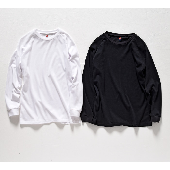クルーネックラグランロングスリーブTシャツ 17FW Two Layer ヘインズ(HM4-L503)