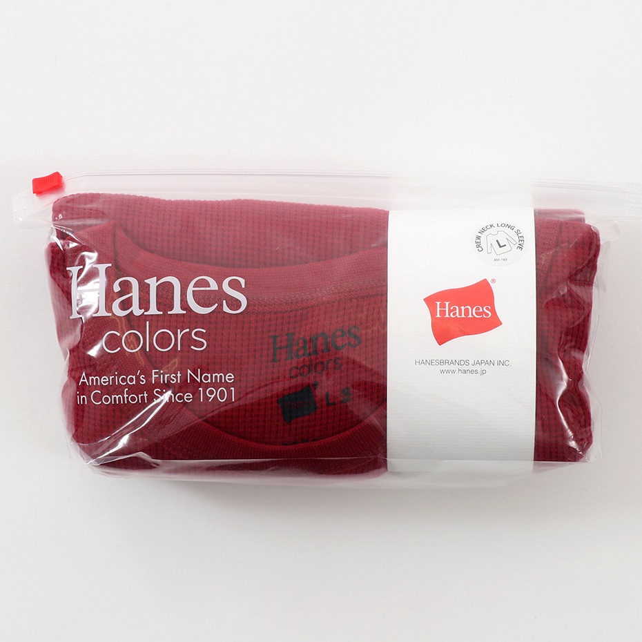 ワッフルロングスリーブ Hanes colors ヘインズ(HM4-Q101)
