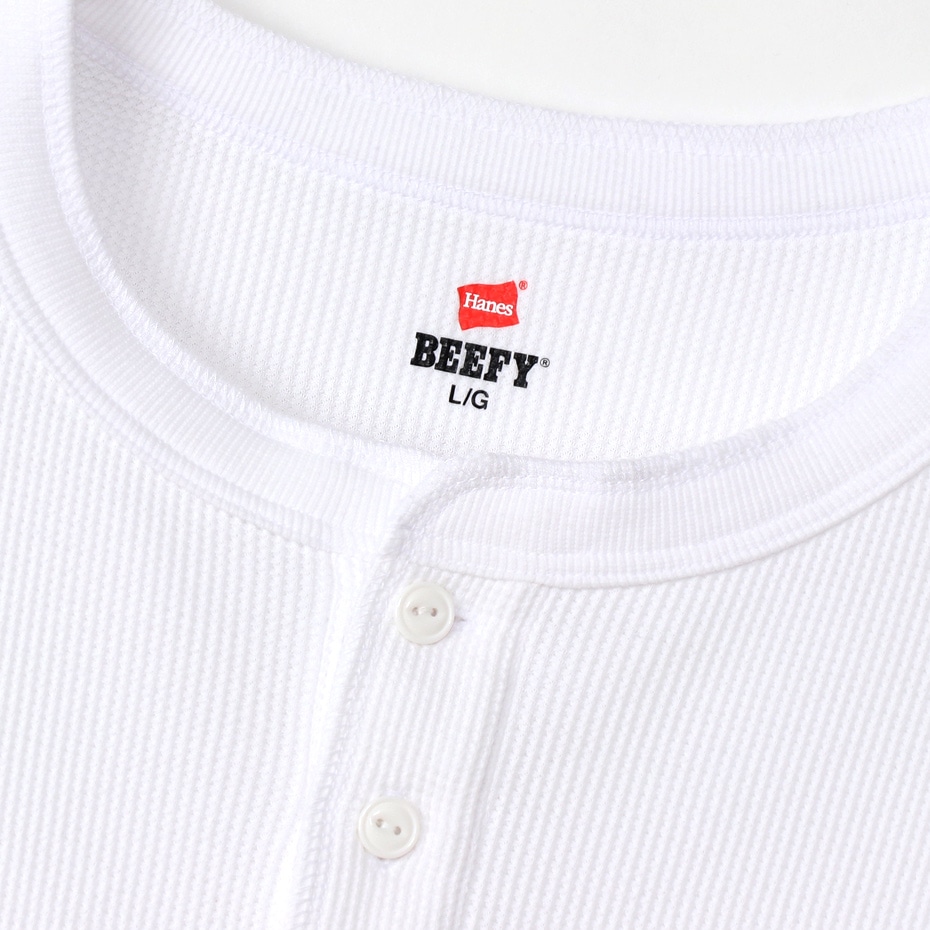 ビーフィー サーマルヘンリーネックロングスリーブTシャツ 20FW BEEFY-T ヘインズ(HM4-S104)