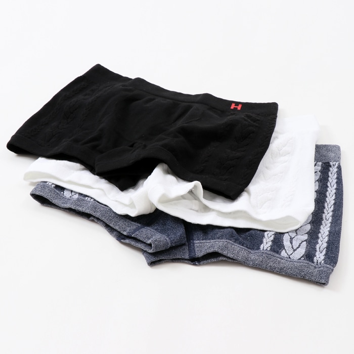 ケーブルニット調ボクサーブリーフ 18SS Hanes H ヘインズ(HM6-L151)
