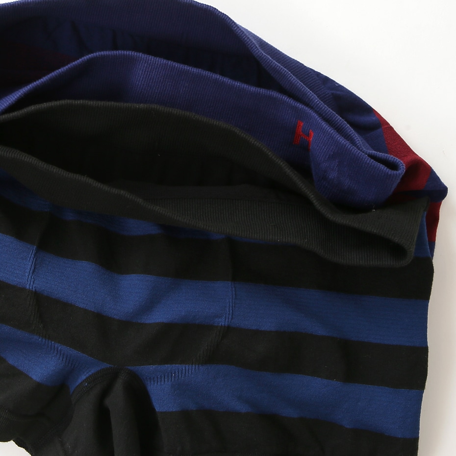 ボーダーシームレスボクサー 18FW Hanes H ヘインズ(HM6-N150)