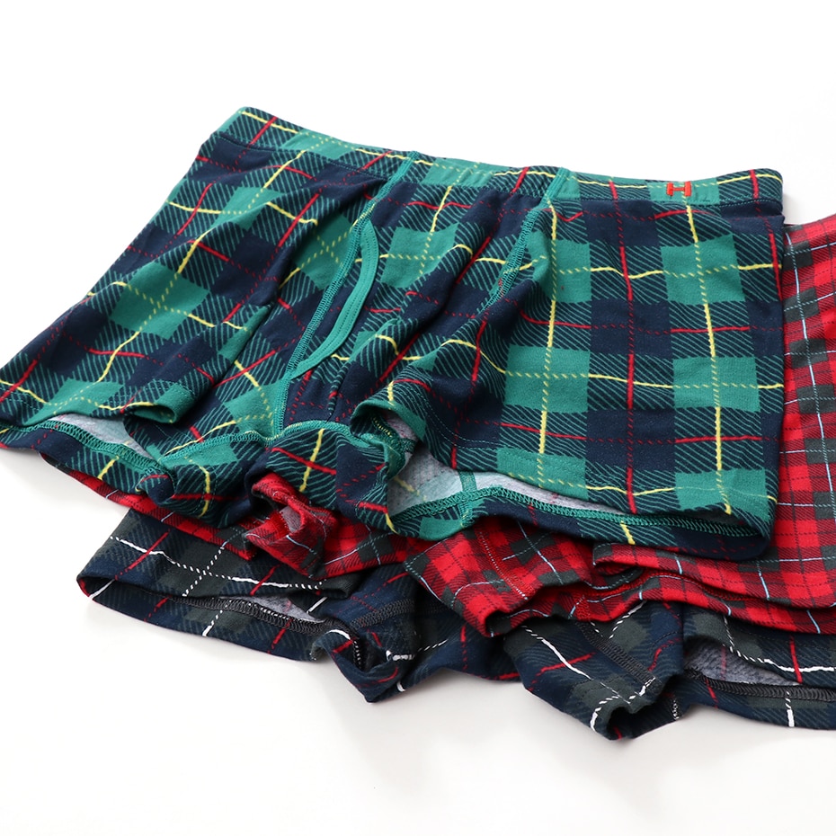 チェックプリントボクサーブリーフ 19FW Hanes H ヘインズ(HM6-Q153)