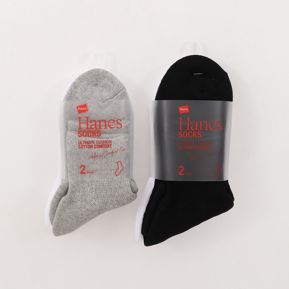 2足組 ロークルーソックス COMFORT FIT【フルパイル】 20FW ヘインズ(HMSBP101)