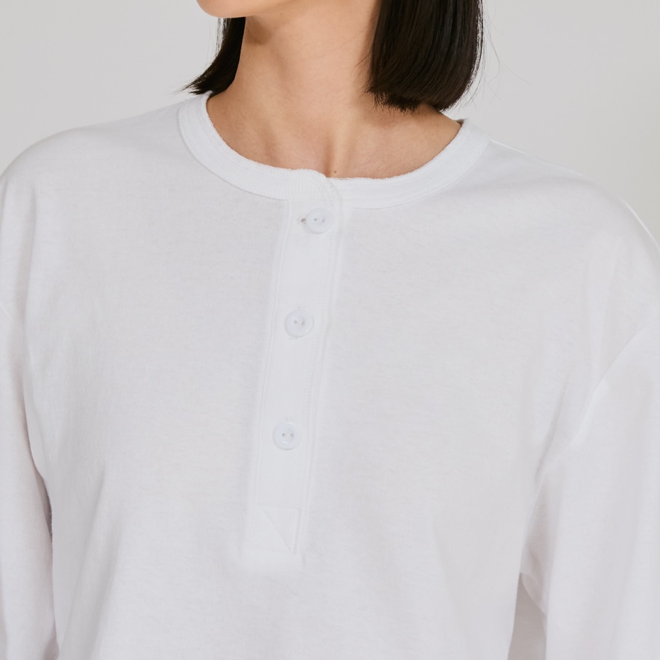 Hanes originalsヘンリーネックロングスリーブTシャツ by THE DODO JEAN 25FW ヘインズ(HW4-C105)