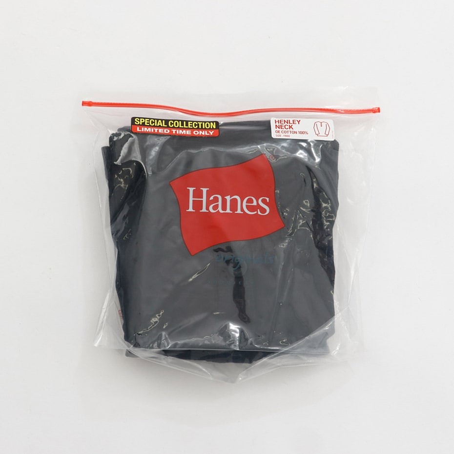 Hanes originalsヘンリーネックロングスリーブTシャツ by THE DODO JEAN 25FW ヘインズ(HW4-C105)