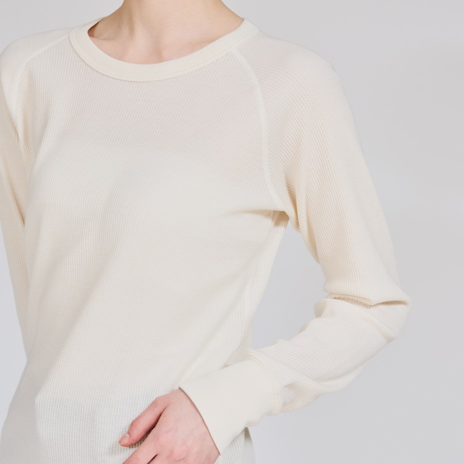 Hanes originals ワッフルクルーネックロングスリーブTシャツ 25FW ヘインズ(HW4-C501)
