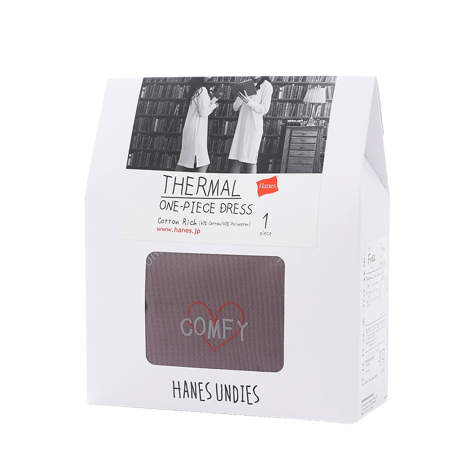 ウィメンズ サーマル ワンピースドレス 20FW Hanes UNDIES ヘインズ(HW4-Q503)