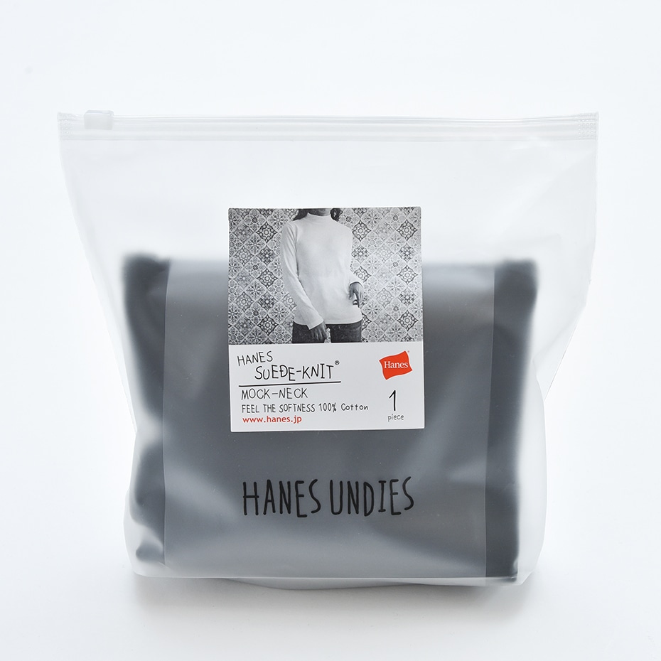 ウィメンズ スウェード ニット モックネック 19FW Hanes Undies ヘインズ(HW4-Q512)