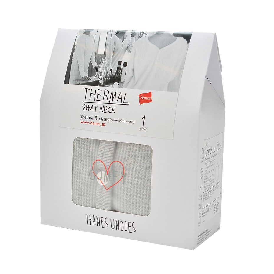 ウィメンズ サーマル 2WAYネック 20FW Hanes UNDIES ヘインズ(HW4-S501)