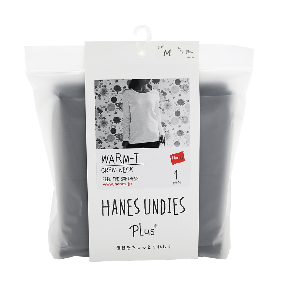 ウィメンズ Warm-T クルーネック 20FW Hanes UNDIES Plus+ ヘインズ(HW4-S504)