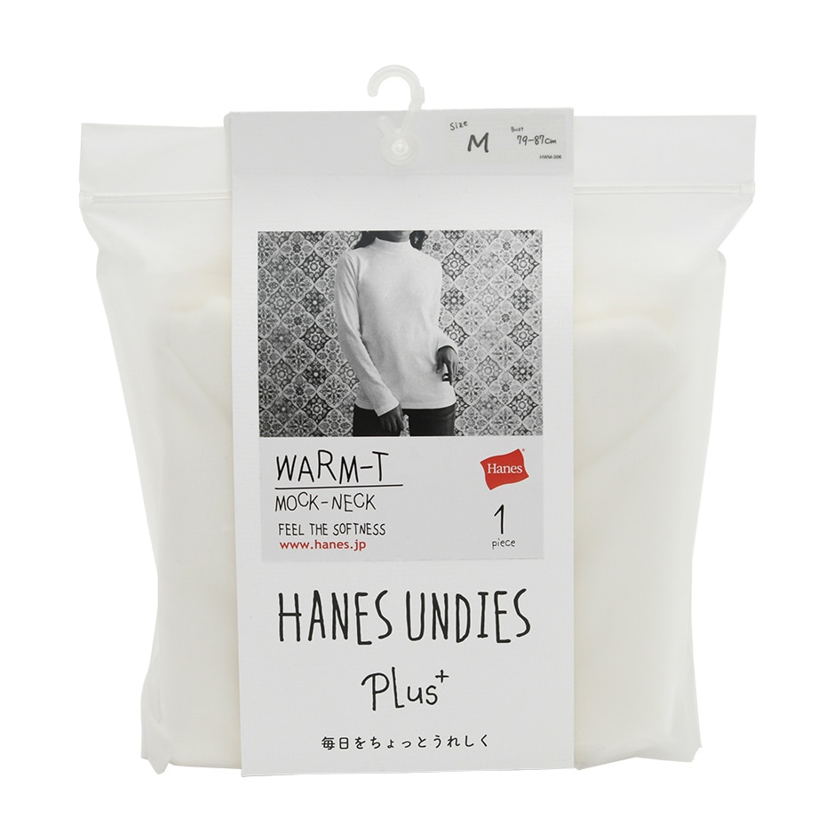 ウィメンズ Warm-T モックネック 20FW Hanes UNDIES Plus+ ヘインズ(HW4-S505)