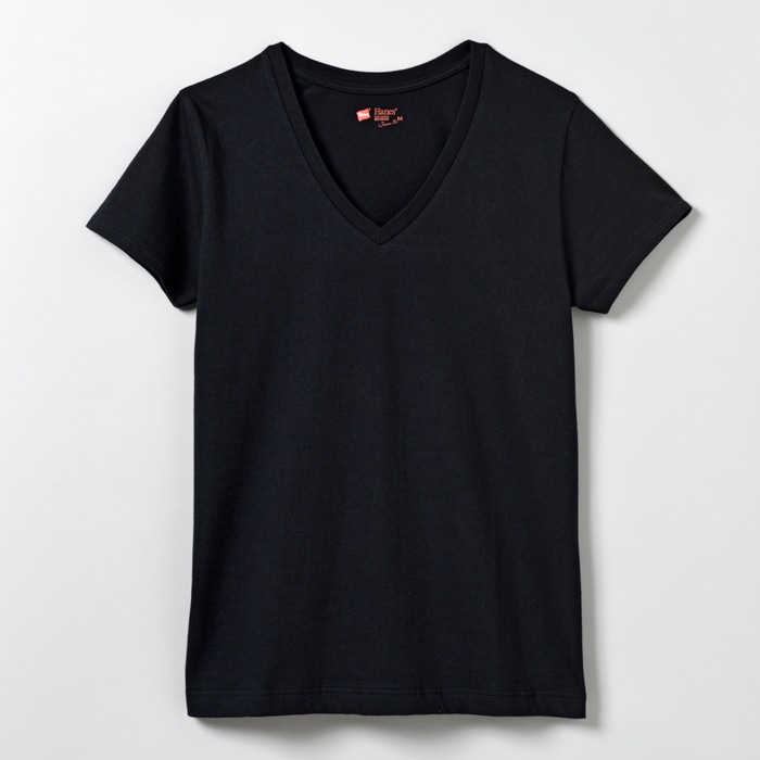 ウィメンズ ジャパンフィット【2枚組】VネックTシャツ 18SS Japan Fit for HER ヘインズ(HW5125)