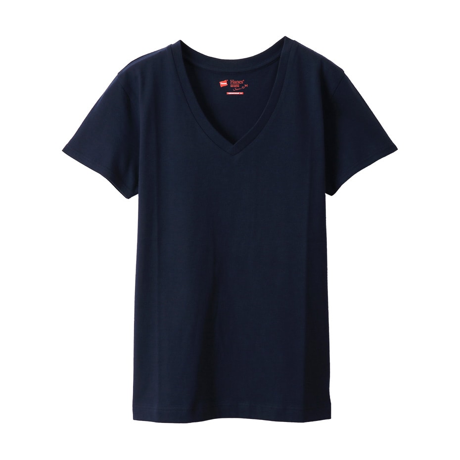 ウィメンズ ジャパンフィット【2枚組】VネックTシャツ 5.3oz 20SS Japan Fit for HER ヘインズ(HW5325)