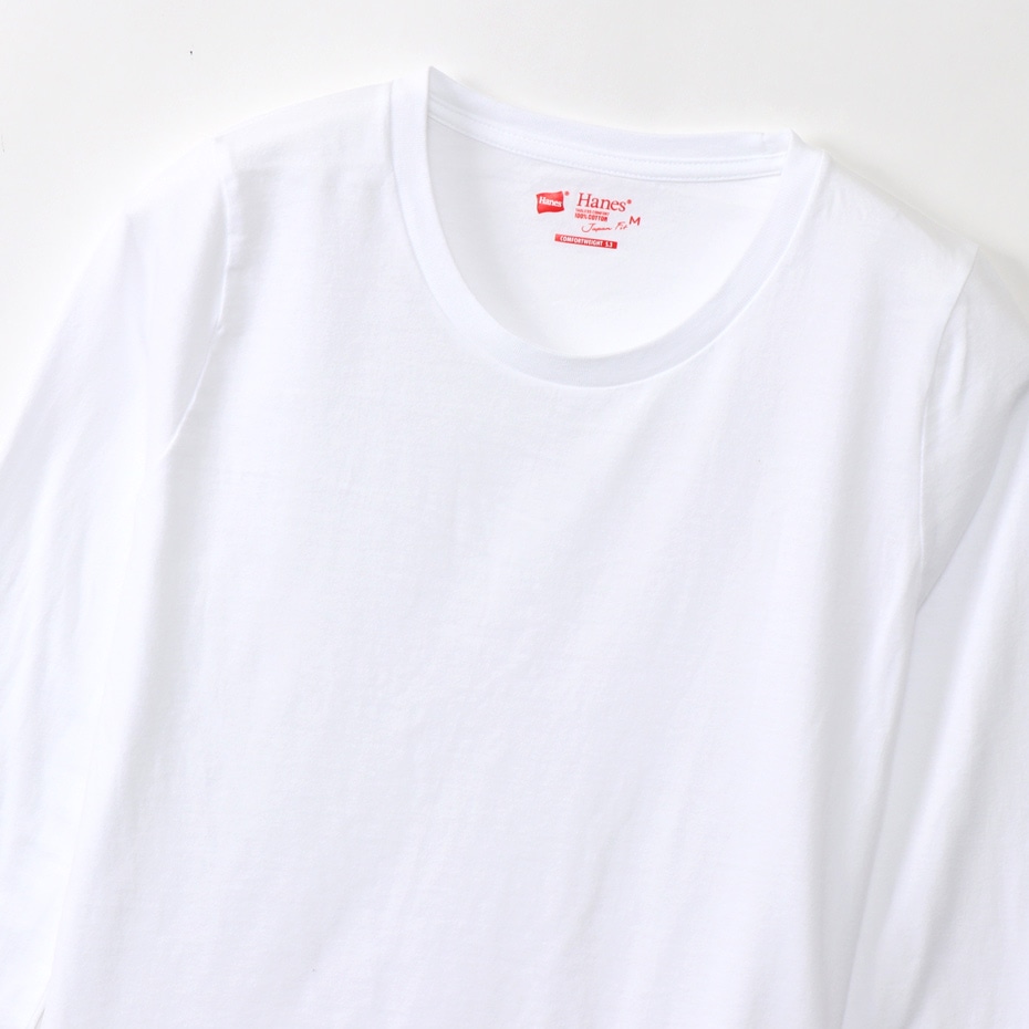 ウィメンズ ジャパンフィット【2枚組】クルーネックロングスリーブTシャツ 5.3oz 20FW Japan Fit for HER ヘインズ(HW5430)