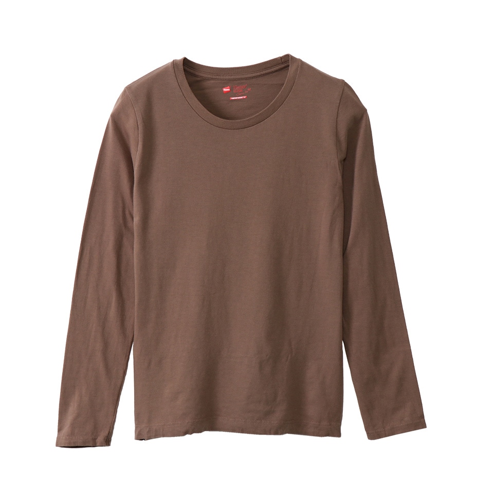ウィメンズ ジャパンフィット【2枚組】クルーネックロングスリーブTシャツ 5.3oz 20FW Japan Fit for HER ヘインズ(HW5440)