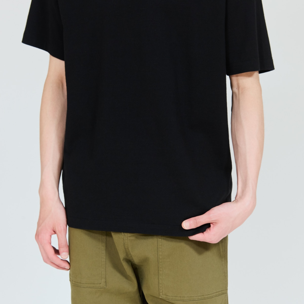 2P Hanes T-SHIRTS KURO �N���[�l�b�NT�V���c