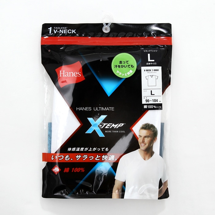X-TEMP VネックTシャツ 17FW グローバル ヘインズ(HM1EF202)