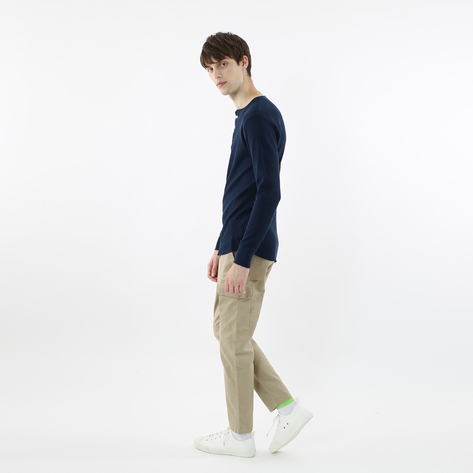 サーマルヘンリーネックロングスリーブTシャツ 17FW ヘインズ(HM4-G503)