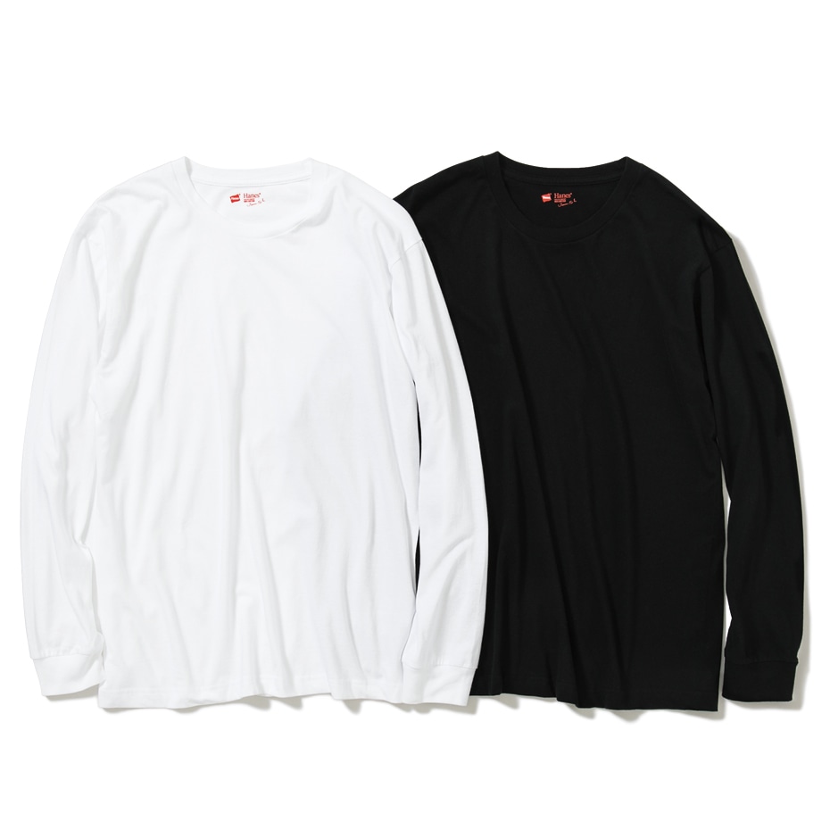 Vネック ロングスリーブTシャツ 18FW スエードニット ヘインズ(HM4-N503)