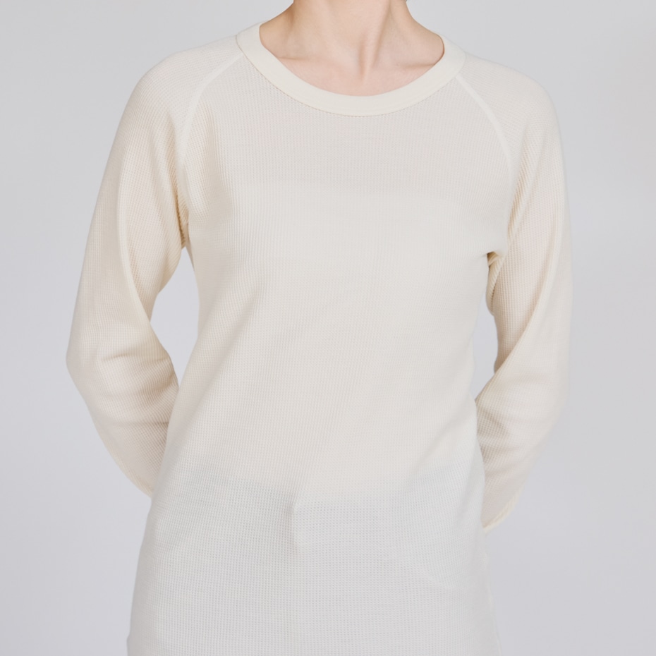 Hanes originals ワッフルクルーネックロングスリーブTシャツ 25FW ヘインズ(HW4-C501)