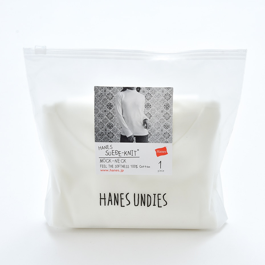ウィメンズ スウェード ニット モックネック 19FW Hanes Undies ヘインズ(HW4-Q512)
