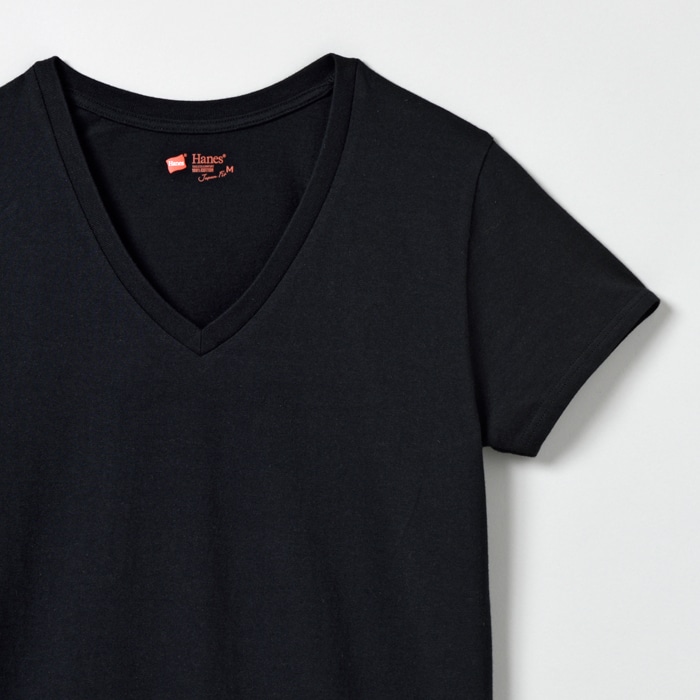 ウィメンズ ジャパンフィット【2枚組】VネックTシャツ 18SS Japan Fit for HER ヘインズ(HW5125)
